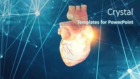  Presentation with symbol - Slide set consisting of innovative-medicine-concept-heart-symbol background and a ocean colored foreground