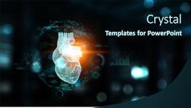  Presentation with medicine - Slide deck featuring innovative-medicine-concept-heart-symbol background and a wine colored foreground