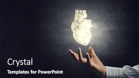  Presentation with symbol - Slide set enhanced with innovative-medicine-concept-heart-symbol background and a wine colored foreground