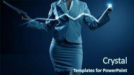  Presentation with mass media business technology internet - Slide deck having innovative technologies for your business background and a  colored foreground