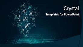  Presentation with media image - PPT theme featuring innovative-technologies-image-mixed-media background and a black colored foreground