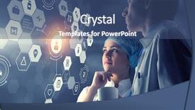  Presentation with medicine - Theme having innovative technologies in medicine mixed background and a  colored foreground