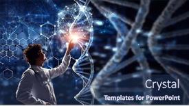  Presentation with science - Slide deck with innovative-technologies-in-science background and a ocean colored foreground