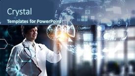  Presentation with science - Theme featuring innovative-technologies-in-science background and a ocean colored foreground