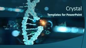  Presentation with medicine - Presentation consisting of innovative-technologies-in-science background and a ocean colored foreground