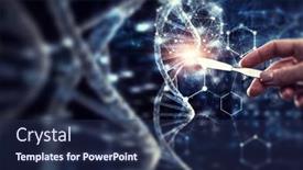  Presentation with science - Slides having innovative-technologies-in-science background and a navy blue colored foreground