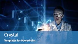  Presentation with medicine - Beautiful slide deck featuring innovative technologies in science backdrop and a teal colored foreground