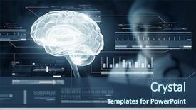  Presentation with medicine - PPT theme with innovative technologies in science background and a ocean colored foreground