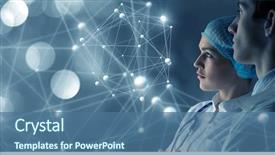  Presentation with medicine - Audience pleasing presentation theme consisting of innovative technologies in science backdrop and a ocean colored foreground