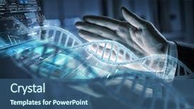  Presentation with science - Amazing presentation theme having innovative technologies in science backdrop and a ocean colored foreground