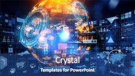  Presentation with science technology energy math - Colorful PPT theme enhanced with innovative technology background backdrop and a ocean colored foreground