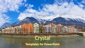  Presentation with architecture - Cool new slides with innsbruck austria - architecture and nature backdrop and a tawny brown colored foreground