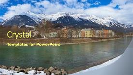  Presentation with architecture - Slide deck featuring innsbruck austria - architecture and nature background background and a tawny brown colored foreground