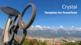  Presentation with olympic games - Audience pleasing presentation design consisting of innsbruck-austria-september-2014-olympic backdrop and a  colored foreground
