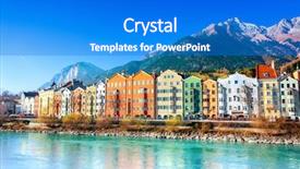  Presentation with cityscape - Amazing slides having innsbruck cityscape austria backdrop and a cobalt blue colored foreground