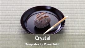  Presentation with rice cake - Colorful PPT theme enhanced with inoko mochi baby boar rice backdrop and a gray colored foreground