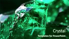  Presentation with crystal - PPT theme consisting of inorganic - artificial crystal isolated background and a  colored foreground