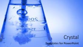  Presentation with glassware - Theme consisting of inorganic - chemical glassware background and a light blue colored foreground