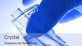  Presentation with chemical - Beautiful PPT theme featuring inorganic - chemical glassware backdrop and a light blue colored foreground