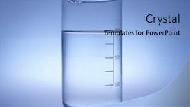  Presentation with glassware - Audience pleasing slide deck consisting of inorganic - laboratory glassware backdrop and a light blue colored foreground