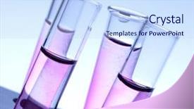  Presentation with glassware - Audience pleasing PPT theme consisting of inorganic - laboratory glassware backdrop and a  colored foreground