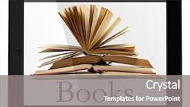  Presentation with digital library - Presentation enhanced with inovation - book and generic teblet computer background and a gray colored foreground