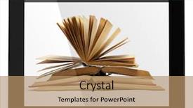  Presentation with digital library - Presentation theme with inovation - book and generic teblet computer background and a coral colored foreground