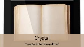  Presentation with digital library - PPT theme featuring inovation - book and generic teblet computer background and a coral colored foreground