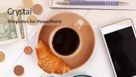  Presentation with croissant - Amazing slides having inpirational - coffee with croissant backdrop and a coral colored foreground