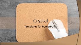  Presentation with input - Beautiful PPT theme featuring input surface - blank mat and wireless mouse backdrop and a coral colored foreground