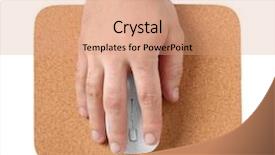  Presentation with input - Colorful slide set enhanced with input surface - male hand with computer mouse backdrop and a  colored foreground