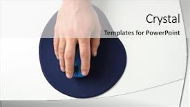  Presentation with input - PPT theme enhanced with input surface - male hand with computer mouse background and a white colored foreground