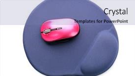  Presentation with wireless - Theme with input surface - modern wireless mouse and pad background and a teal colored foreground