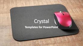  Presentation with wireless - Slide deck consisting of input surface - modern wireless mouse and pad background and a gray colored foreground