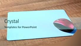  Presentation with wireless - Presentation theme enhanced with input surface - modern wireless mouse and pad background and a  colored foreground