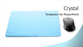  Presentation with wireless - Cool new slides with input surface - modern wireless mouse and pad backdrop and a  colored foreground