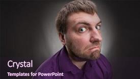  Presentation with ancient egyptian man - Slide deck with inquisitive man background and a wine colored foreground