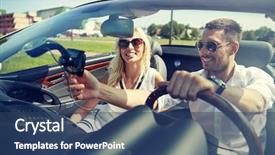  Presentation with road trip - Amazing theme having ins navigation - road trip travel summer vacation backdrop and a ocean colored foreground