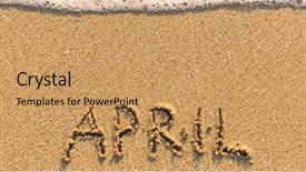  Presentation with gentle - Amazing slide set having inscription april on a gentle backdrop and a yellow colored foreground