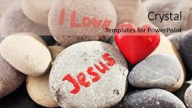  Presentation with jesus love - Theme with inscription i love jesus background and a coral colored foreground