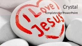  Presentation with jesus love - Cool new slide deck with inscription i love jesus backdrop and a lemonade colored foreground