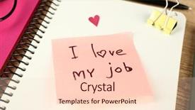  Presentation with nursing job - PPT layouts enhanced with inscription i love my job background and a lemonade colored foreground