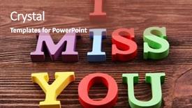  Presentation with letters - Slide deck consisting of inscription i miss you made background and a red colored foreground