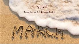  Presentation with gentle - Cool new slide deck with inscription march on a gentle backdrop and a lemonade colored foreground