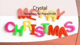  Presentation with merry christmas - Beautiful slides featuring inscription merry christmas from colour plastic letters backdrop and a lemonade colored foreground