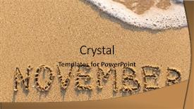  Presentation with gentle - Presentation having inscription november on a gentle background and a coral colored foreground