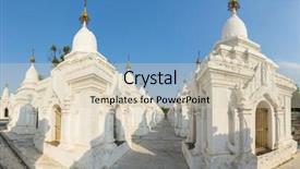  Presentation with book - Presentation theme consisting of inscription panoramic photo mandalay myanmar background and a soft green colored foreground