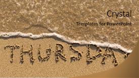  Presentation with gentle - Slides enhanced with inscription thursday on a gentle background and a  colored foreground