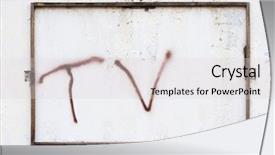  Presentation with square wall frame - Beautiful slides featuring inscription tv in a wooden backdrop and a lemonade colored foreground