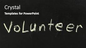  Presentation with chalk - PPT layouts featuring inscription-volunteer-written-of-chalk background and a black colored foreground